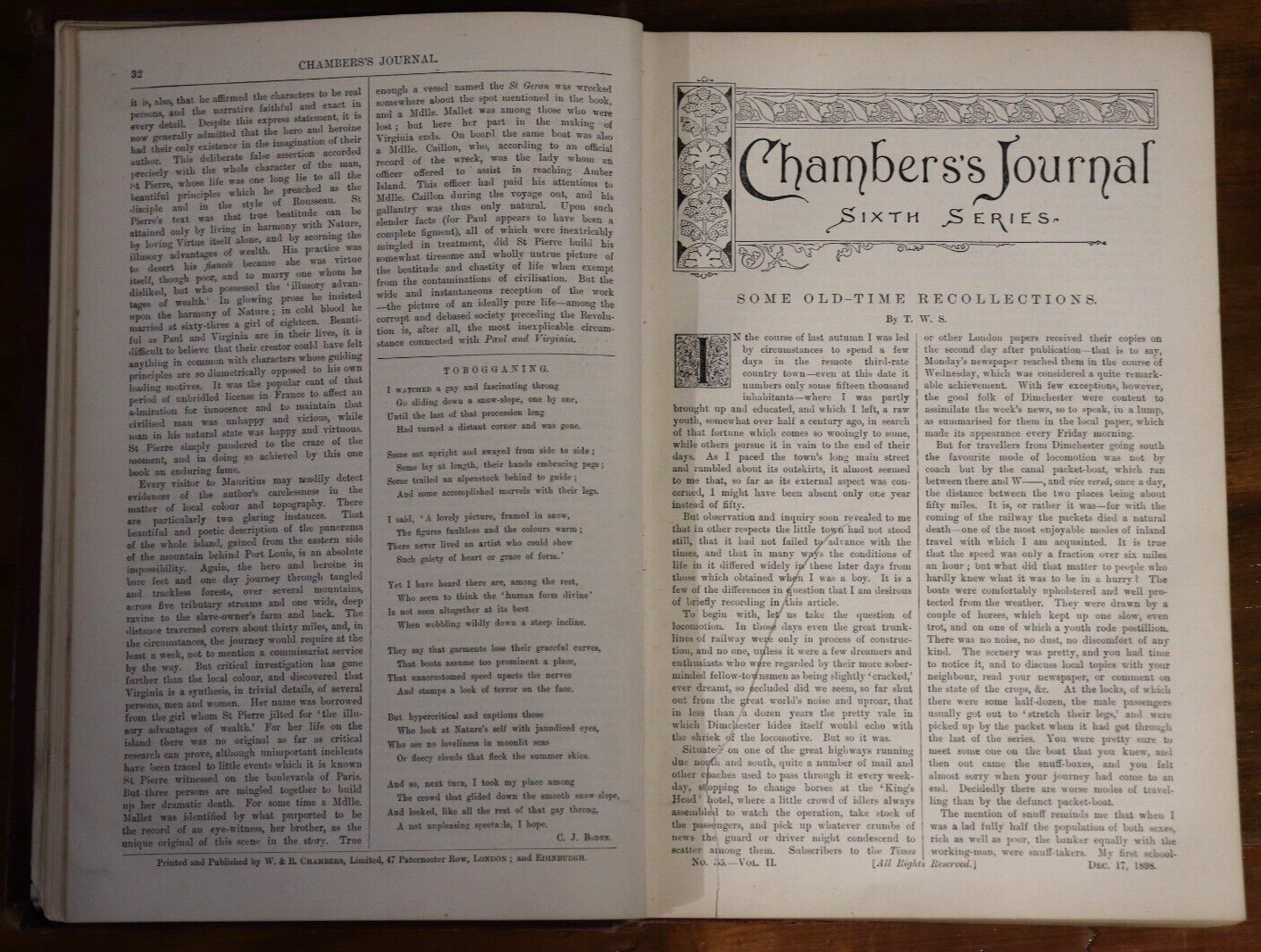 1899 Chambers's Journal Sixth Series Vol. 2 Antique History Reference Book