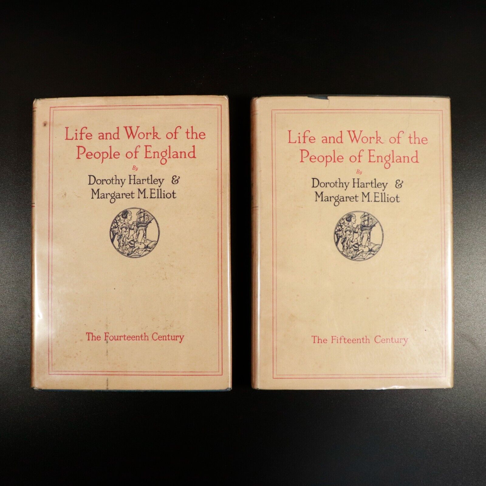 1926 2vol Life & Work Of The People Of England Antique British History Book