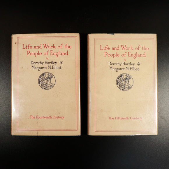 1926 2vol Life & Work Of The People Of England Antique British History Book