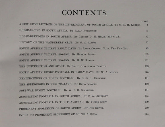 c1929 Sports & Sportsmen South Africa Limited 1st Edition Antique Leather Book