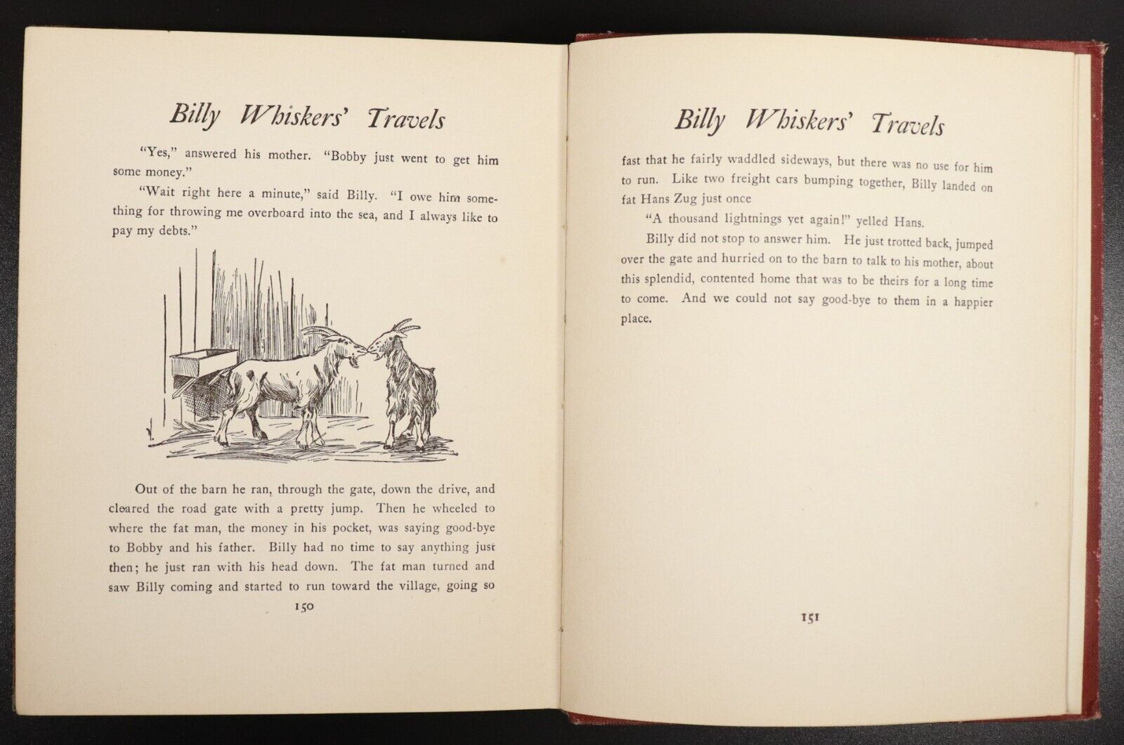 1907 Billy Whiskers' Travels by F.G. Wheeler Antique American Children's Book