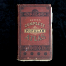 1889 Lett's Popular Atlas 2nd Edition 128 Folding Maps Antique Atlas Book-1