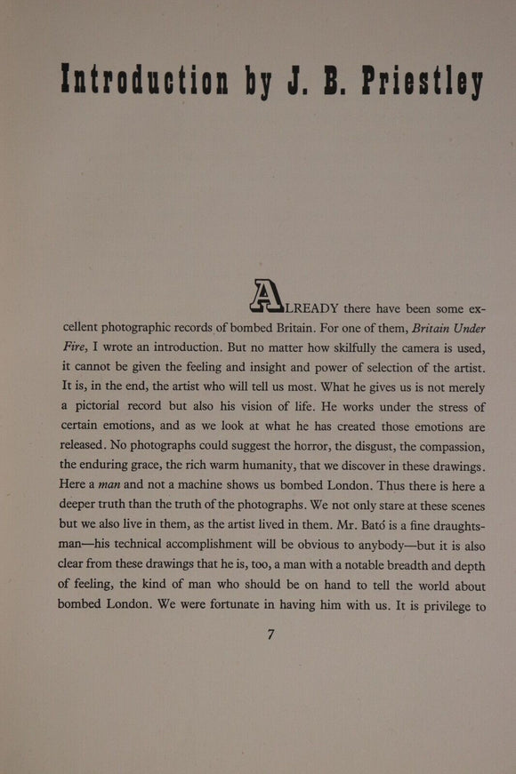 Defiant City by Joseph Bata - 1942 - British WW2 Art Book Of Sketches