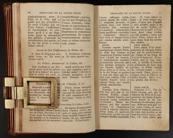 1925 Paroissien Complet ou Heures A L'Usage Du Diocese De Lyon Antique Book