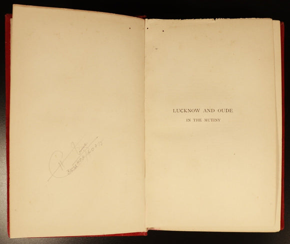 1895 Lucknow & Oude In The Mutiny by M. Innes Antique British Military Book Maps