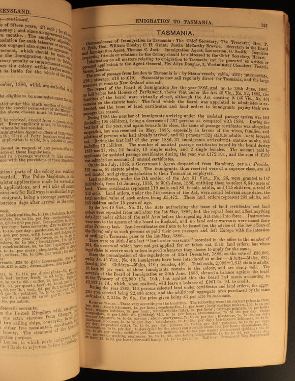 1887 Australian Handbook Directory Business Guide Colonial History Book Maps