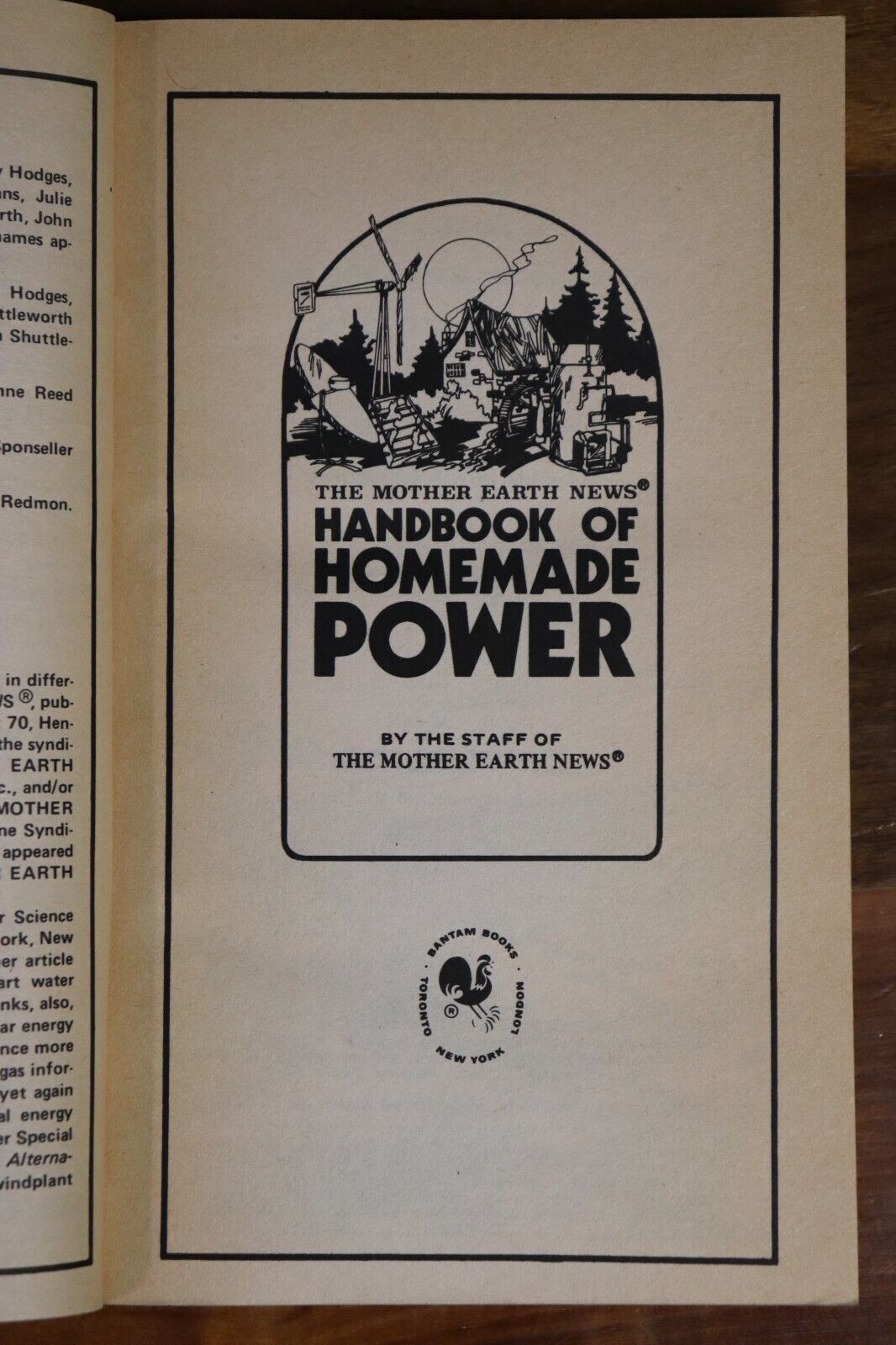 1974 Handbook Of Homemade Power Vintage Climate Change Energy Crisis Book