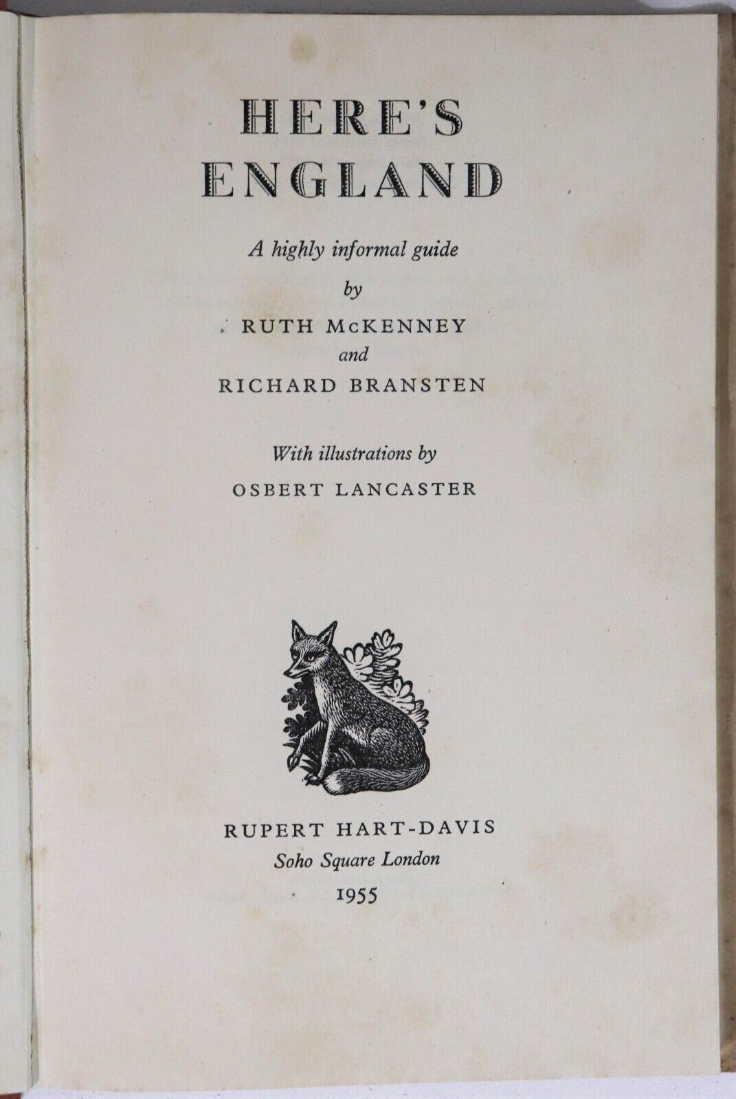 1955 Here's England by Ruth McKenney Vintage British Travel Guide Book - 0