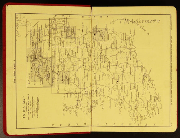 1902 Through Guide Series Ireland Part 1 Antique British Travel Guide w/Maps