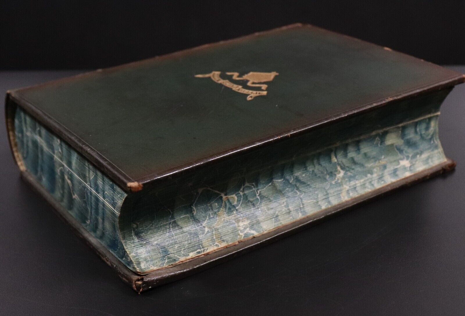 1906 Alfred Lord Tennyson A Memoir By His Son Antique Book Prize Binding Marbled