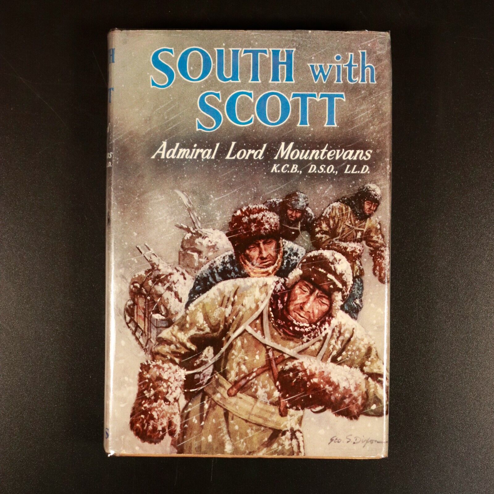 1957 South With Scott by Lord Mountevans 1st Edition Antarctic Exploration Book