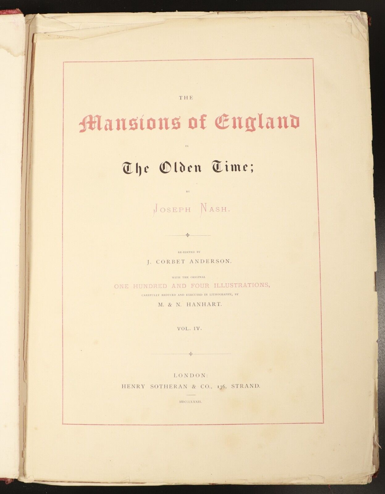 1869 4vol The Mansions Of England In Olden Time Antiquarian Architecture Books