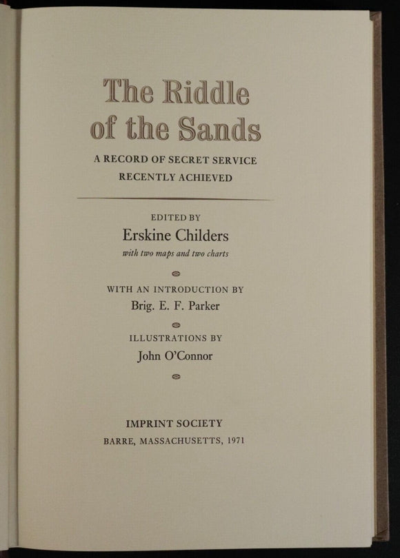 1971 The Riddle Of The Sands by Erskine Childers Imprint Society Book Military