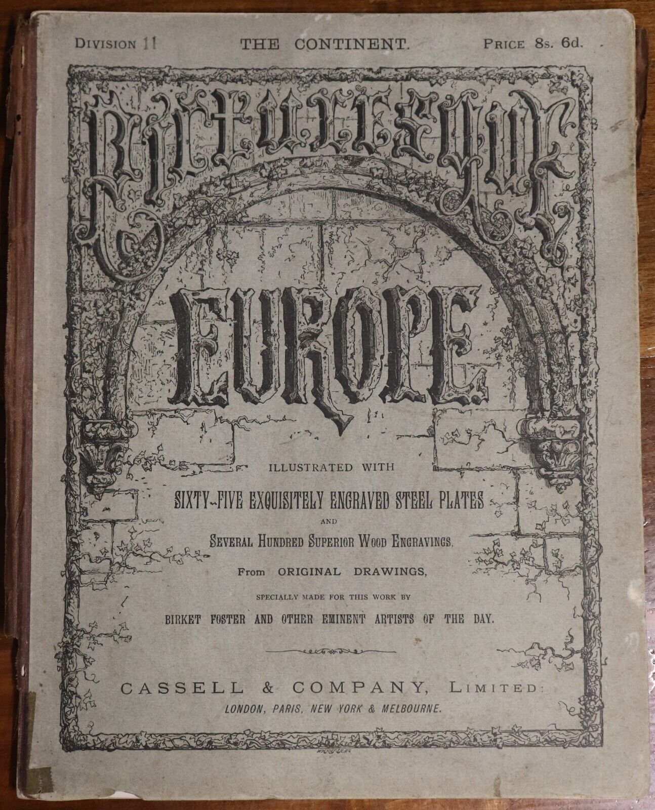 c1875 Picturesque Europe Division 11 Rare Antiquarian Engravings Book