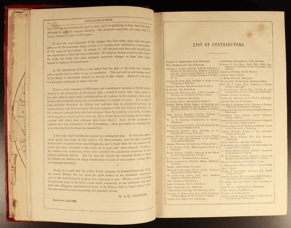 c1868 3vol Chambers's Encyclopaedia Antiquarian Reference Books Maps Australia