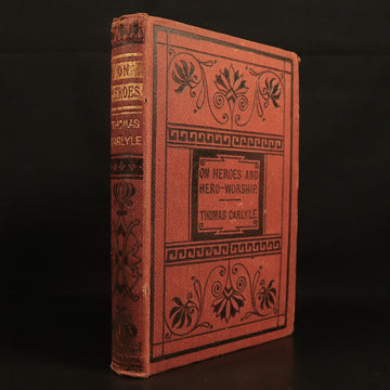 1872 On Heroes & Hero Worship by Thomas Carlyle Antiquarian History Book
