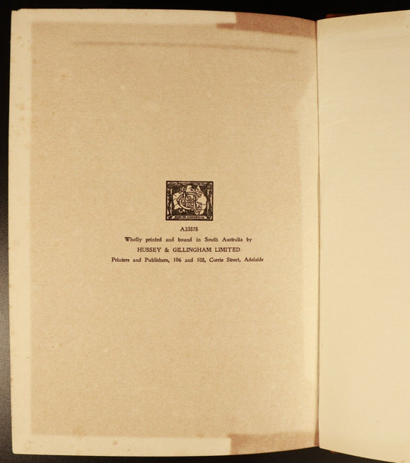 1916 Lady Galway Belgium Book Antique South Australian History Book WW1 Anzac