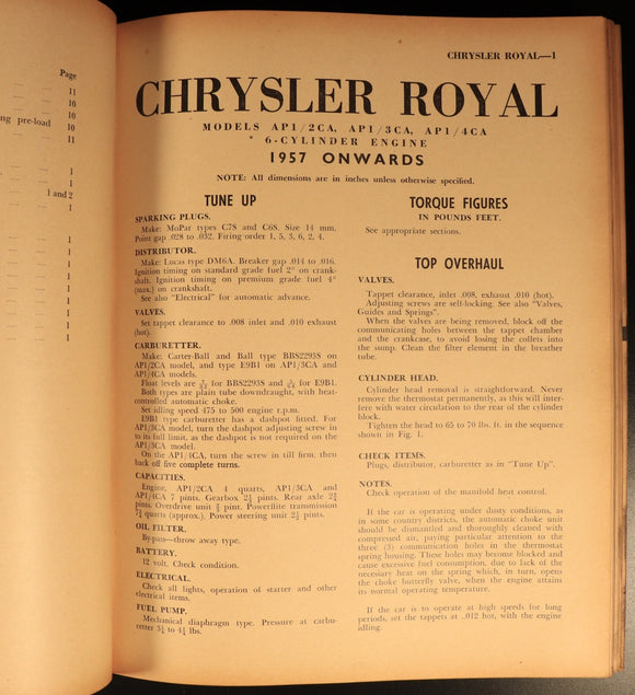 Autoserv Book II Service Manual 1958 Vintage Automotive Reference Book FE Holden