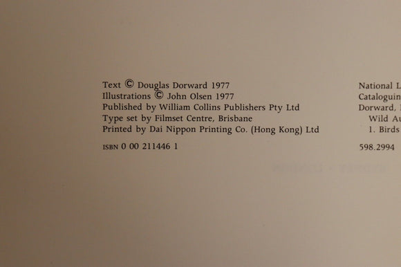 1977 Wild Australia: A View Of Birds & Men 1st Edition Natural History Book