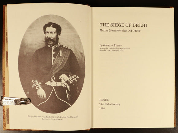 The Siege Of Delhi Richard Barter 1984 Folio Society History Book Indian Mutiny