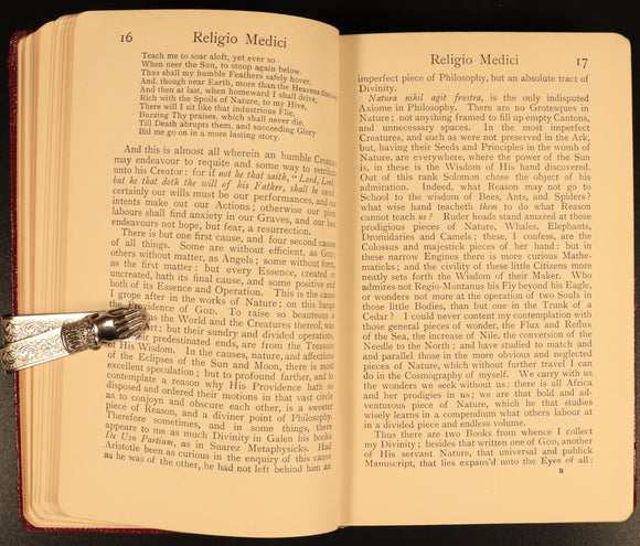 c1920 The Religio-Medici by Thomas Browne Antique British Philosophy Book