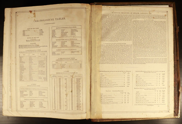 c1880 Brown's Self Interpreting Family Bible Large Antiquarian Illustrated Bible