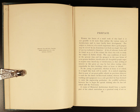 A Descriptive Handbook Of Architecture c1905 Buckmaster Antique Reference Book