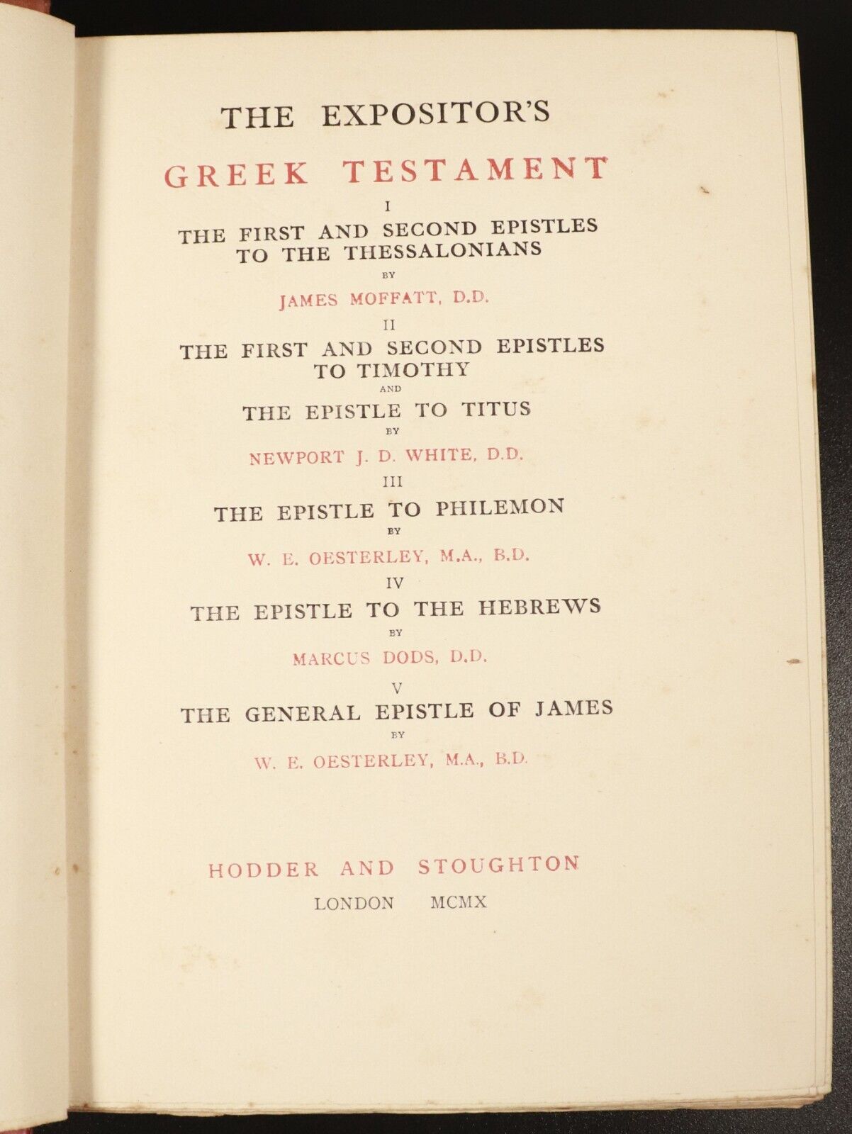 1910 5vol The Expositor's Greek Testament Antique Theology Book Set W.R. Nicoll