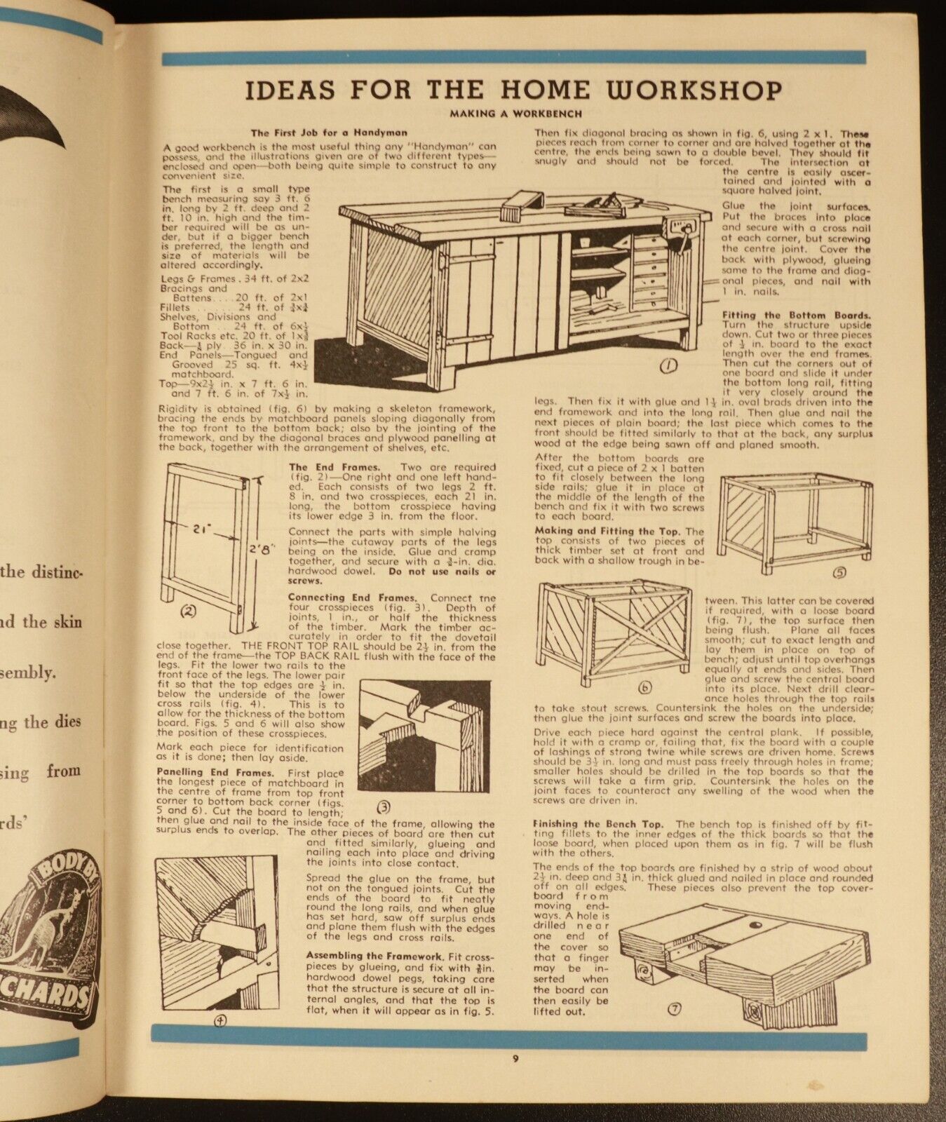 1945 Handy Farm Home Devices How To Make Them Antique Australian Self Help Book