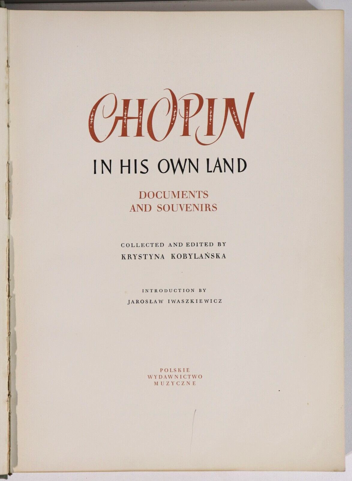 1955 Chopin In His Own Land by K. Koblyanska Classical Music History Book