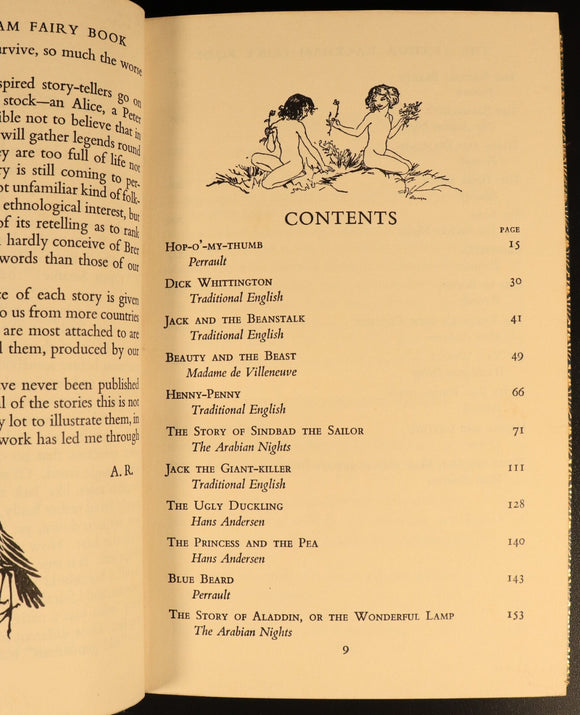 The Arthur Rackham Fairy Book 1965 Vintage Childrens Book Leather & Gilt Binding