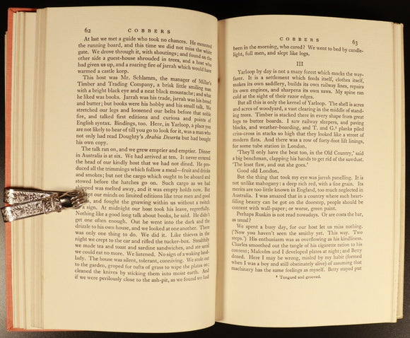 1936 Cobbers by Thomas Wood Antique Australian History Book England To Tasmania