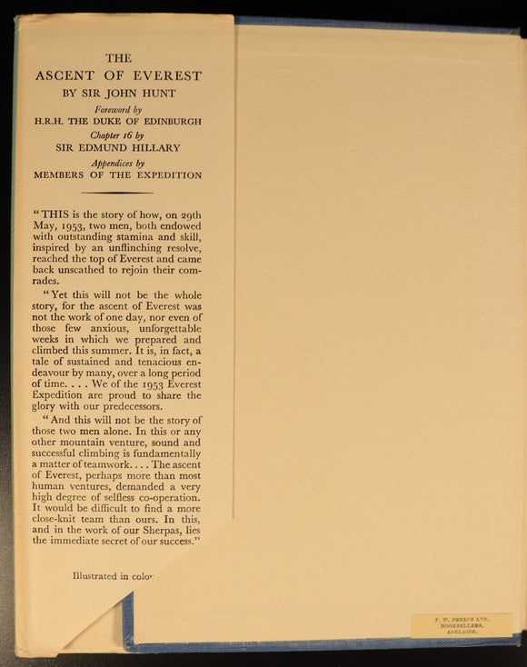 The Ascent Of Everest by John Hunt 1953 1st Ed. Illustrated Mountaineering Book