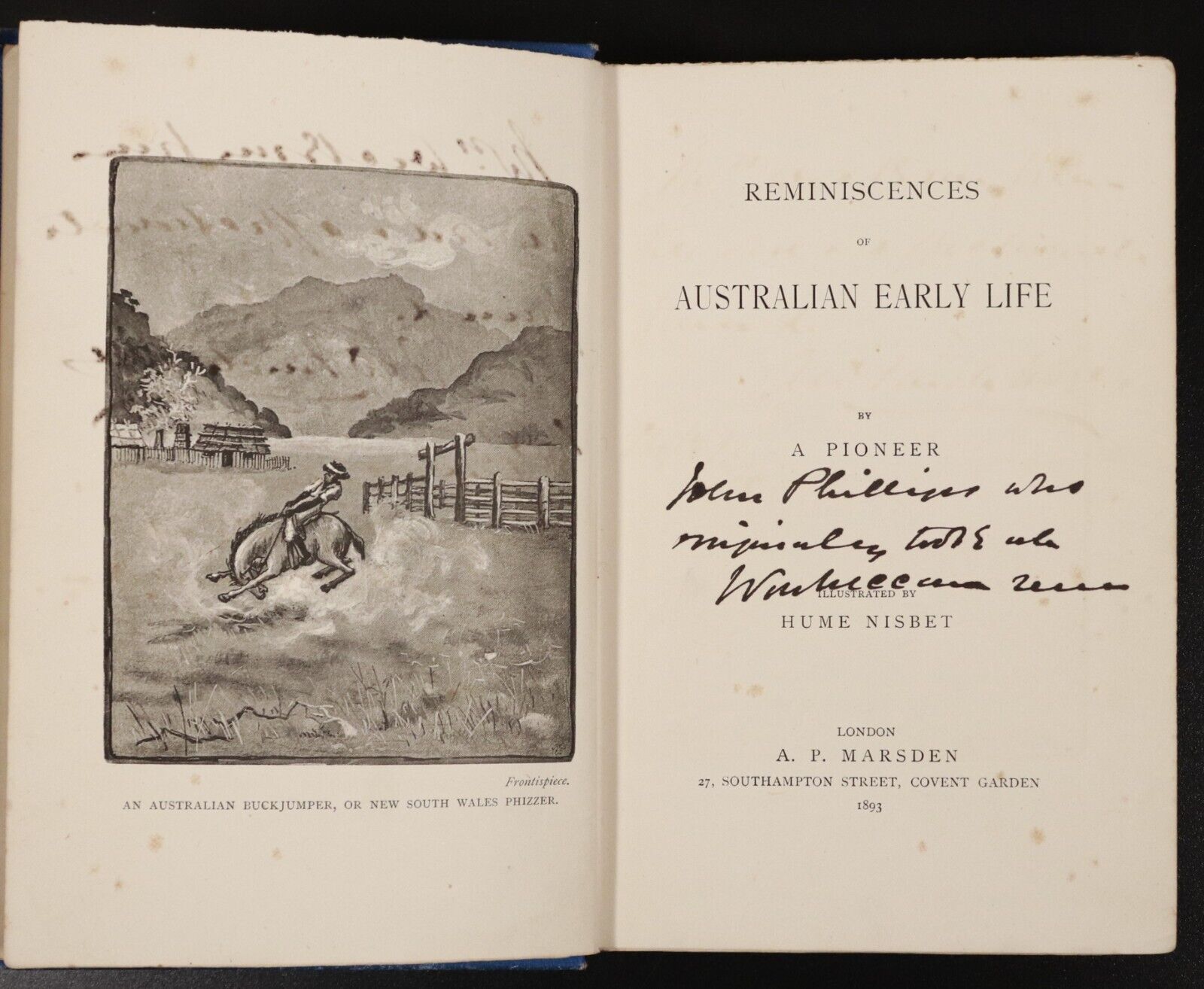 1893 Reminiscences Of Early Australian Life Antiquarian Australian History Book - 0