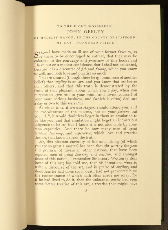 1964 The Compleat Angler by Izaak Walton Folio Society Fishing History Book