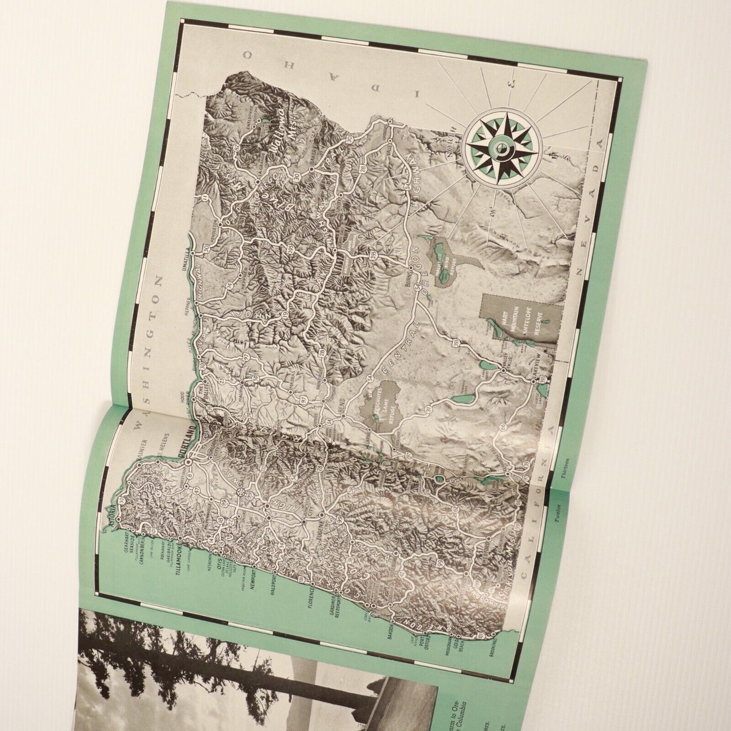 c1935 Drive Oregon Highways Antique Tourism Brochure American History Ephemera