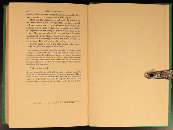 1937 Wide Horizons Wanderings In Central Australia Antique History Book