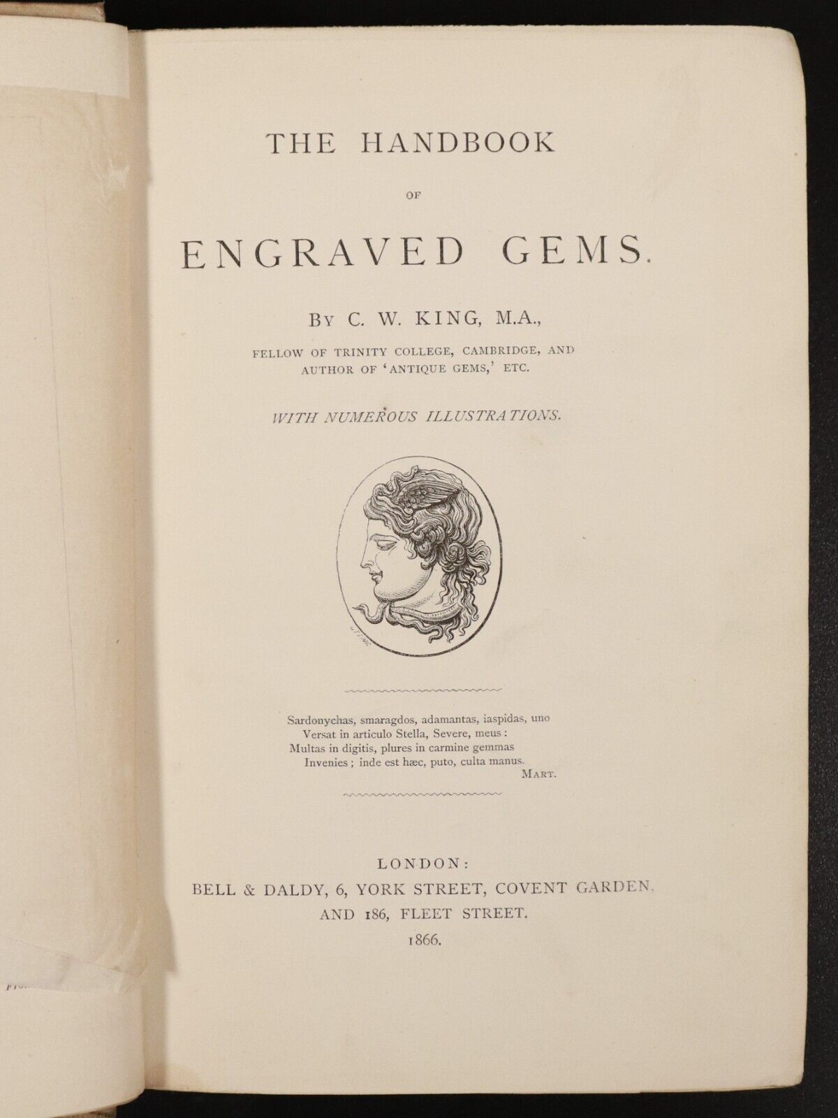 1866 The Handbook Of Engraved Gems Antique Jewellery Reference Book C.W. King