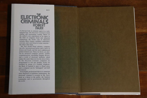 1975 The Electronic Criminals by Robert Farr 1st Edition Crime History Book