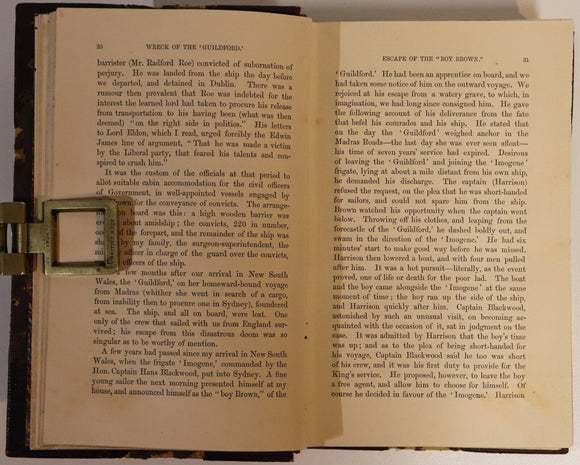 1863 Reminiscences Of Residence in NSW & VIC Australian History Antique Book