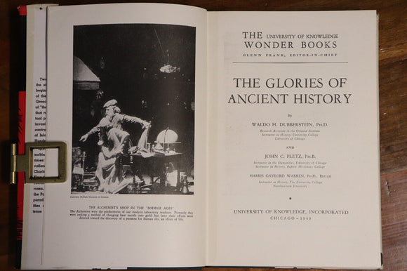 1941 Glories Of Ancient History Antique History Book Crete to Middle Ages