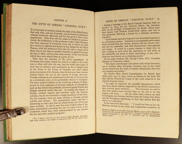 1926 German Colonization Past & Future by Dr Heinrich Schnee German History Book