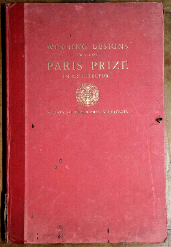 1928 Winning Designs 1904-1927 Paris Prize In Architecture Antique Book