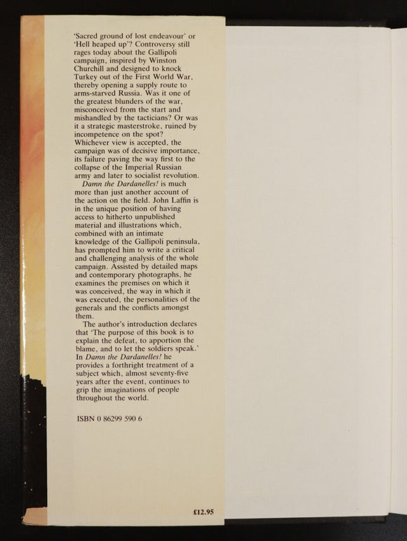 1989 Damn The Dardanelles by John Laffin WW1 Australian History Book Gallipoli