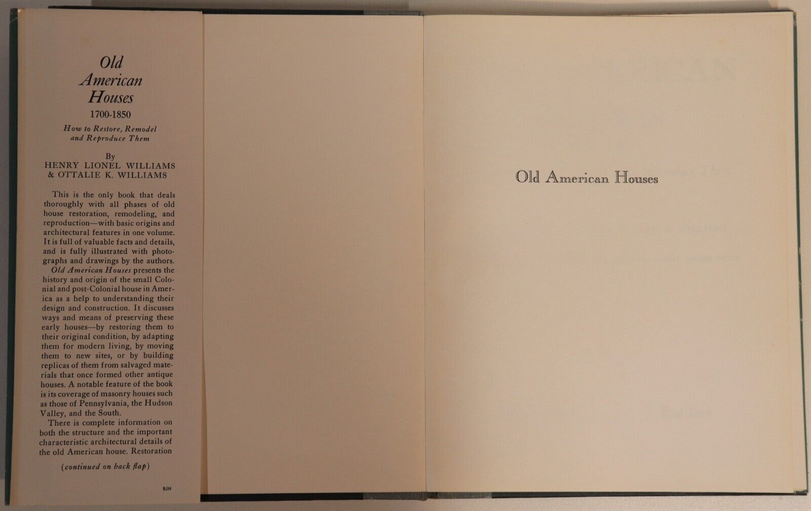 1967 Old American Houses by H&O Williams Vintage American Architecture Book