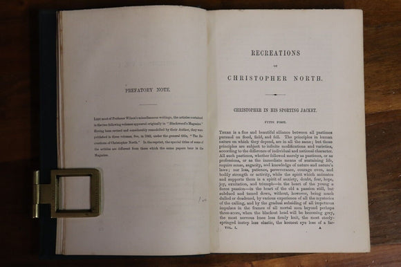 1868 2vol Recreations Of Christopher North Antiquarian Philosophy Book Set