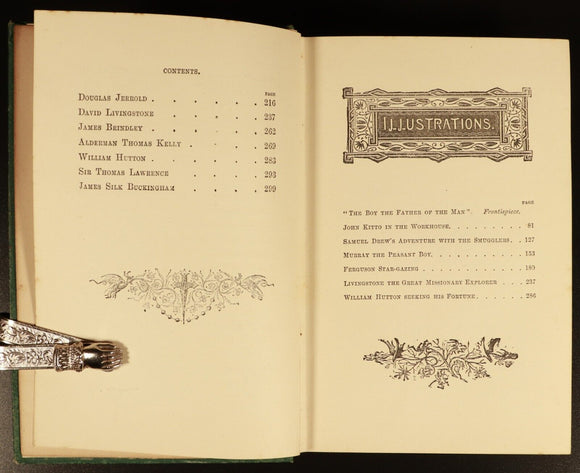 c1880 Famous Boys & How They Became Great Men Antiquarian British History Book