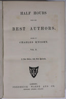 c1875 Half Hours With The Best Authors by C. Knight Antique Literature Book Set-9