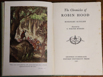 1950 The Chronicles Of Robin Hood R. Sutcliffe Vintage British Fiction Book - 0