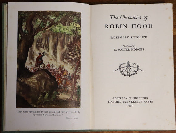 1950 The Chronicles Of Robin Hood R. Sutcliffe Vintage British Fiction Book